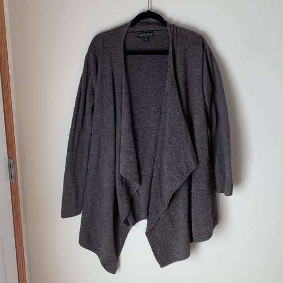 Barefoot Dreams CozyChic Lite Island Wrap Cardigan – Cocoa (L/XL) | Buttery Soft - Picture 2 of 6